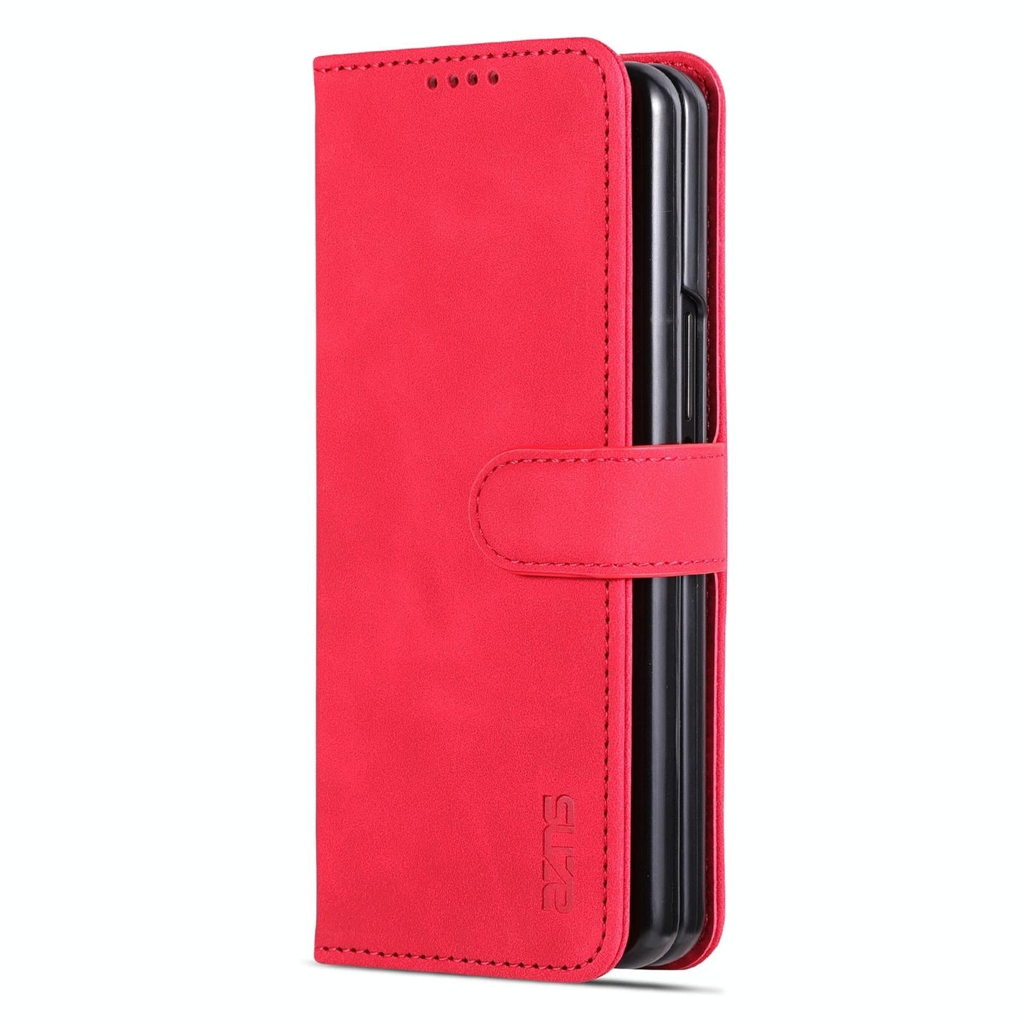 For Samsung Galaxy Z Fold4 5G Leather Phone Case - Smooth Calf Texture - Brown
