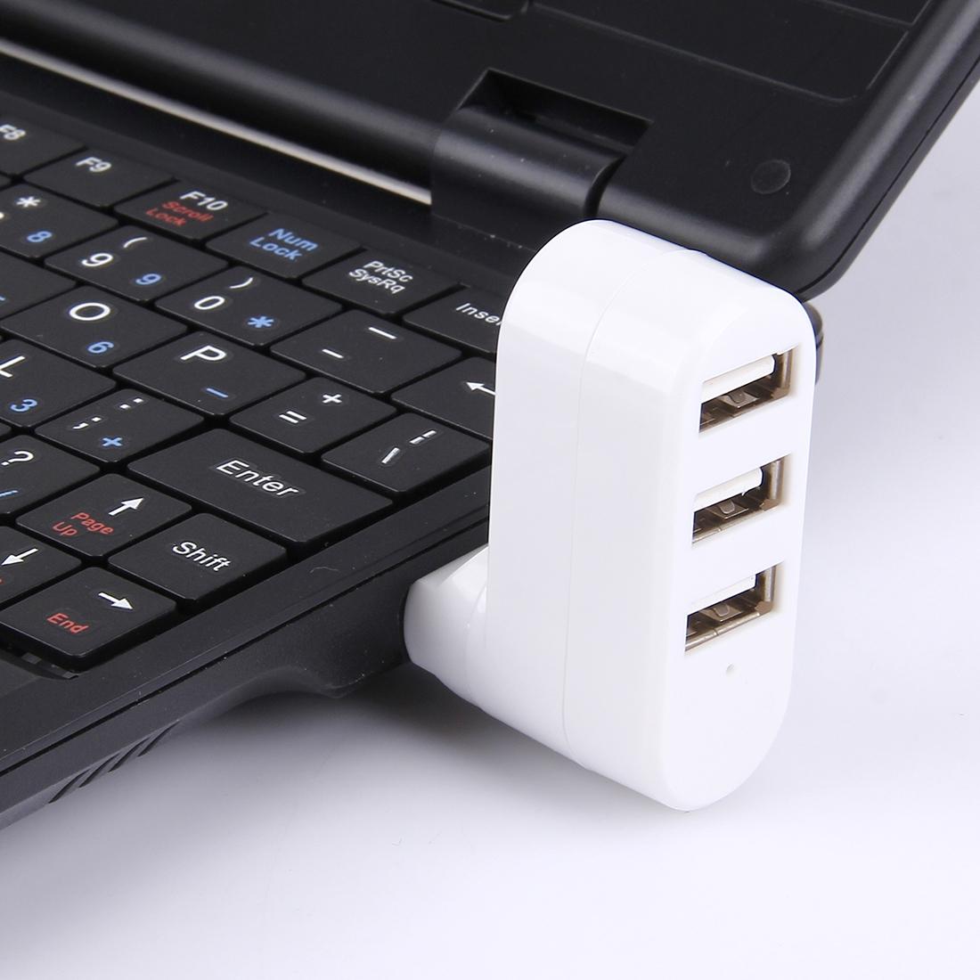 3-Port Usb 2.0 Hub With 180° Rotation - Black