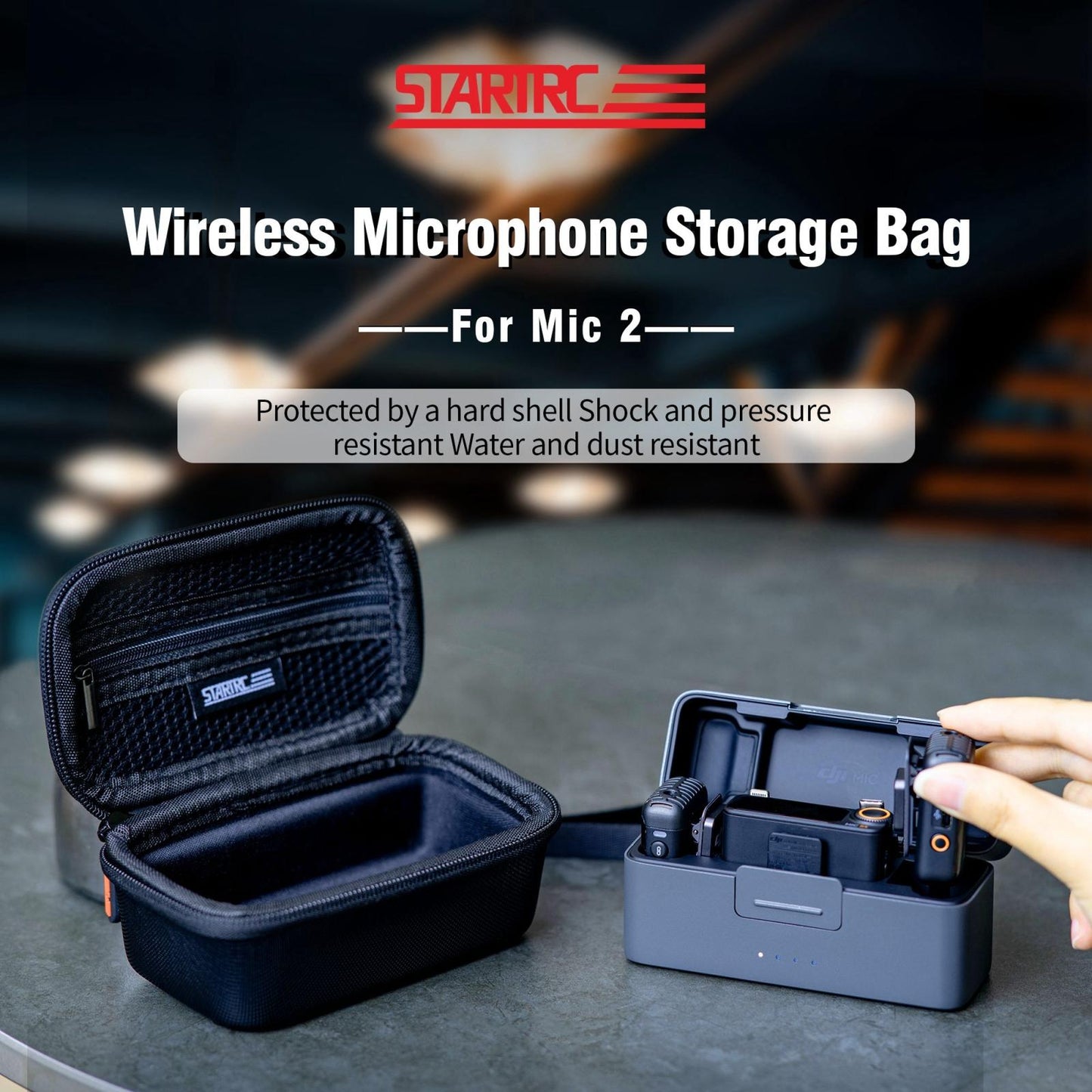 Portable Diamond Texture Carry Case with Carabiner and Strap