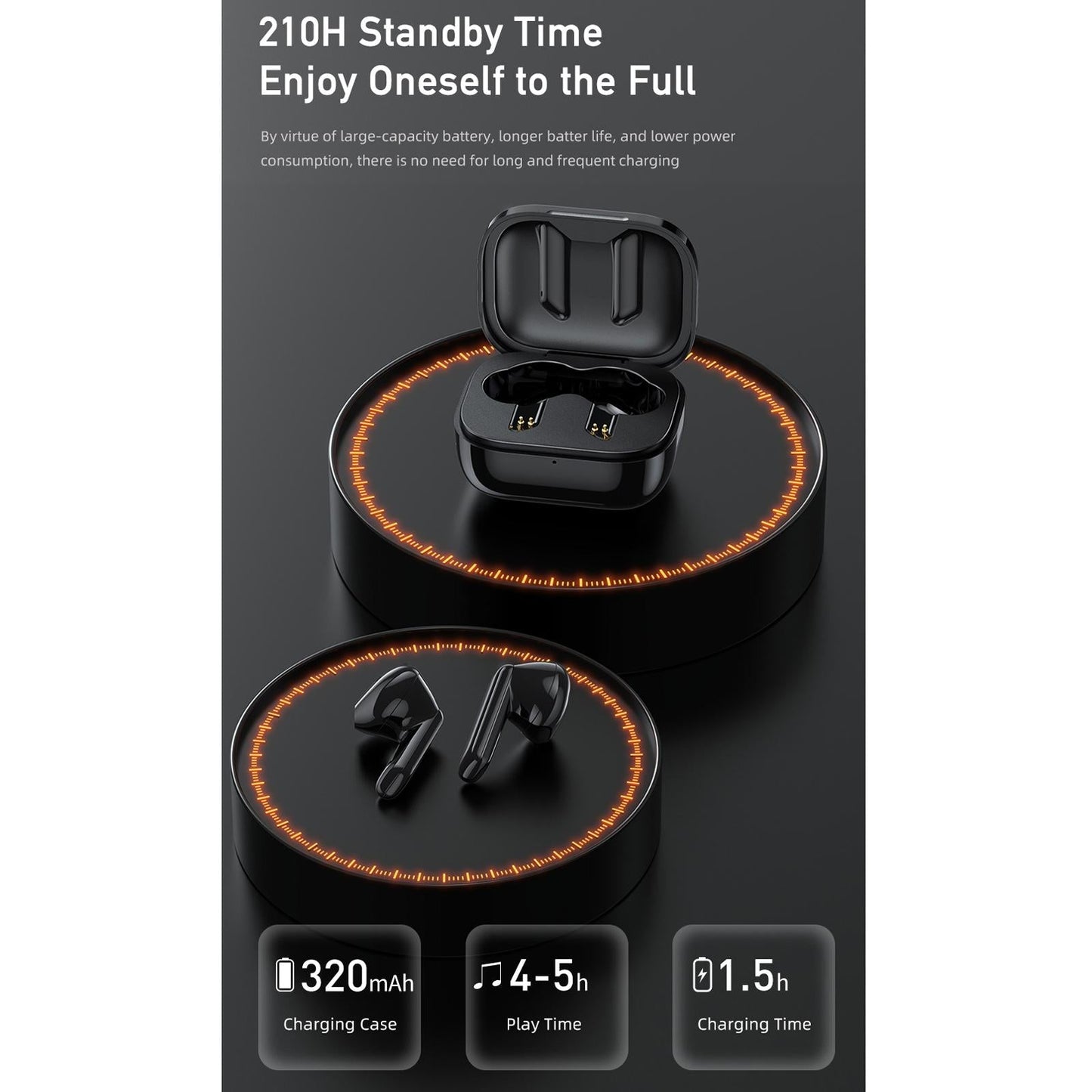 True Wireless Stereo Bluetooth 5.0 Earphones - T36 - Black