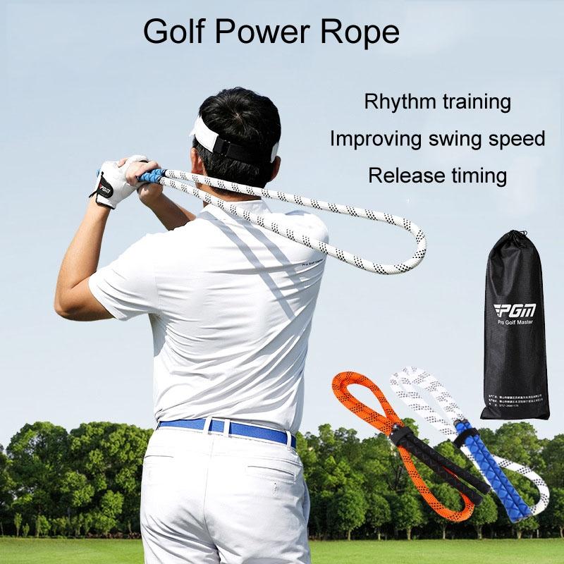 Golf Power Rope Swing For Rhythmic Training - Indoor / Outdoor Exerciser - Orange Black