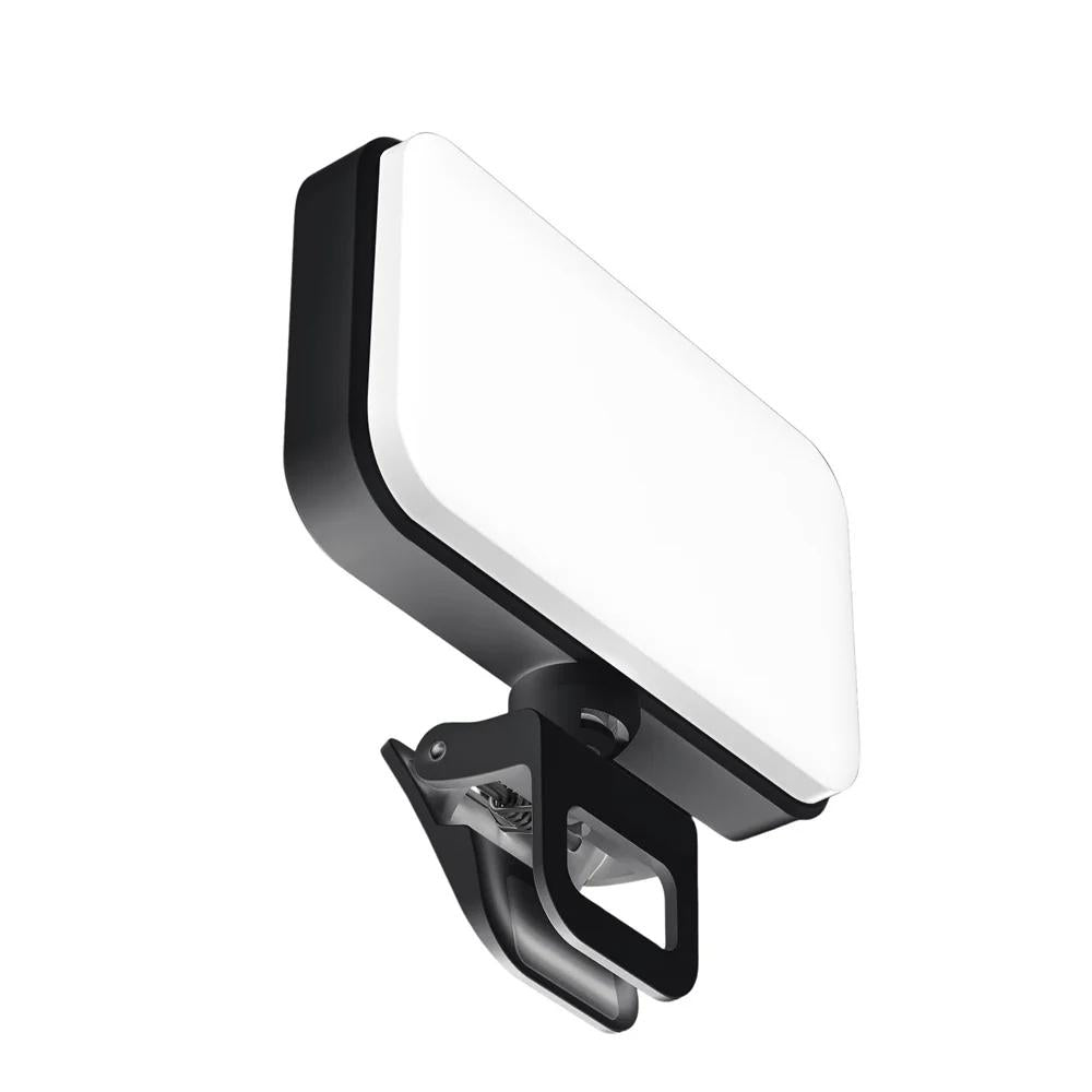 Rechargeable Clip-On Selfie Light With 66 Leds - 3 Modes For Phone Laptop Tablet - Black