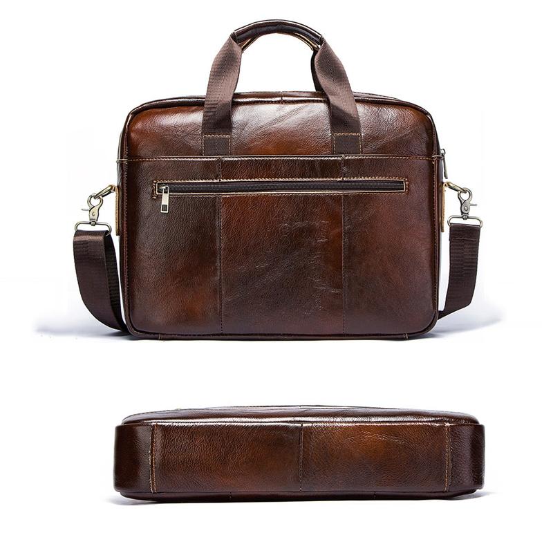 Retro Leather Messenger Bag For Men - Brown