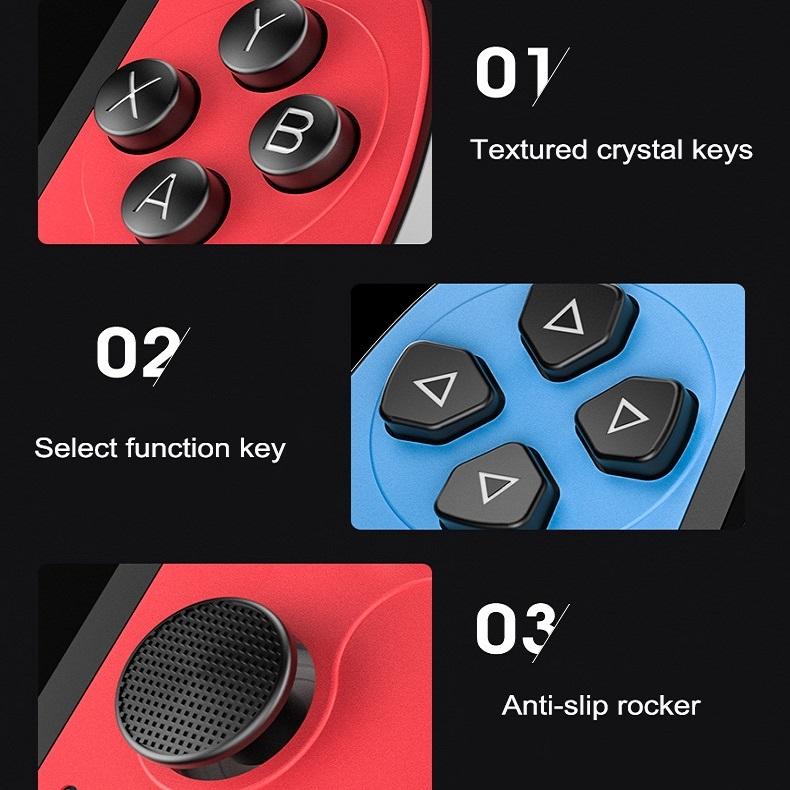 Large-Screen Handheld Game Console With Dual Joysticks - 3.5 Inch Hd - Blue