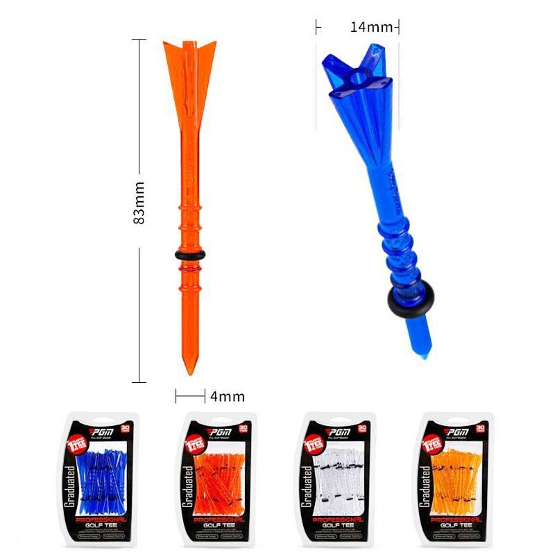 30 Adjustable Golf Tees With 83Mm Height Limit - Set Of 30 - Orange
