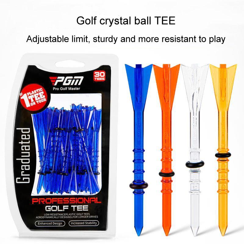 30 Adjustable Golf Tees With 83Mm Height Limit - Set Of 30 - Orange