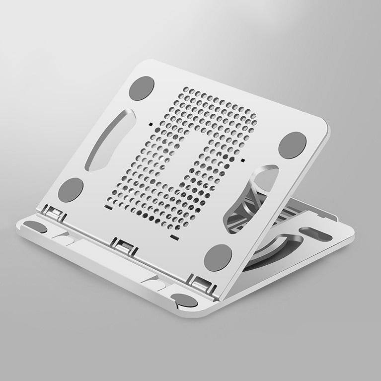 Adjustable Laptop Cooling Stand - Foldable Design - White