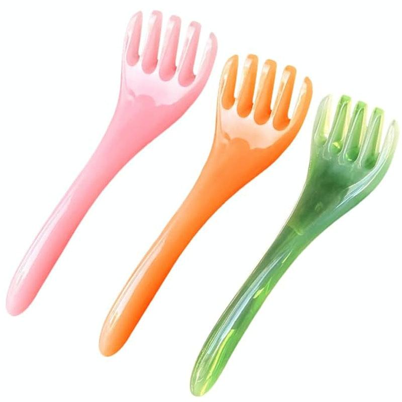 Stress-Reducing Massage Comb 5 Claws Meridian Therapy - Yellow