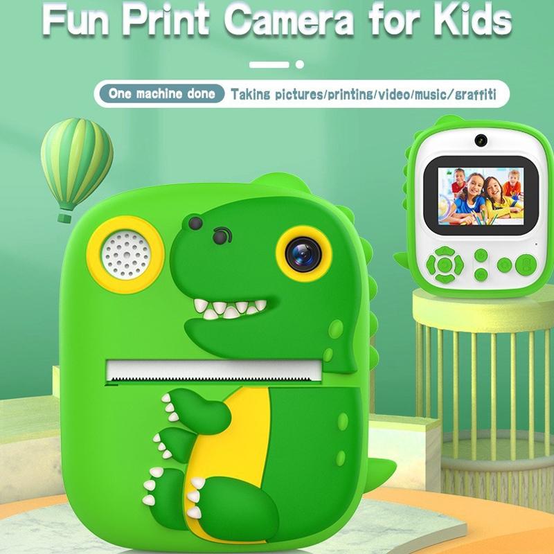 Instant Printing Camera with 2.4 Hd Screen and 32gb Tf Card - Green