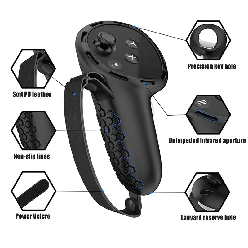 Non-Slip Silicone Cover For Meta Quest 3 Vr Controllers - White