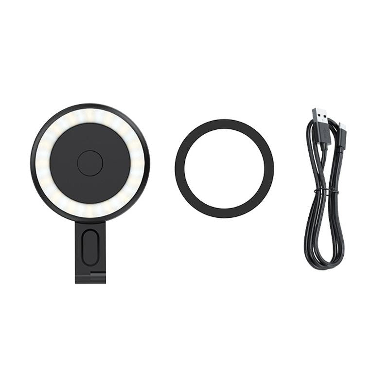 Portable Magnetic Cell Phone Fill Light - Black