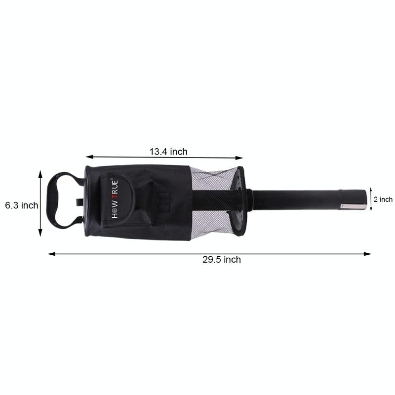 Detachable Golf Ball Picker - Standing - Black