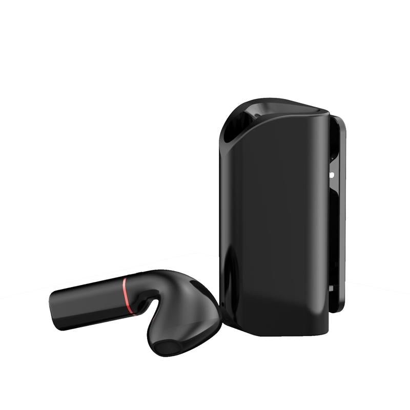 Mini Wireless Bluetooth Car Earphone with Mic - Business Driving - White