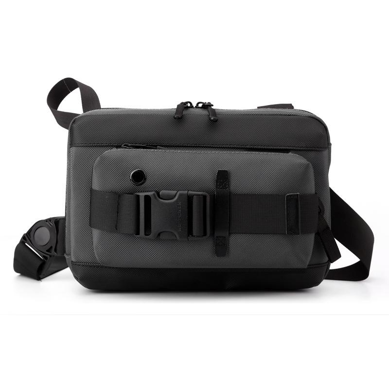 Functional Men Chest Bag Versatile Messenger Bag For Everyday Use - Grey
