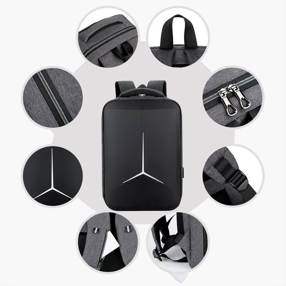 Waterproof Business Laptop Backpack With Usb Port - Multifunctional - Navy Blue - 15 Inch