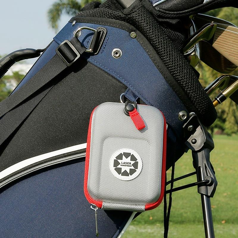 Lightweight Golf Rangefinder Waist Pack - Portable Belt Bag - Gray-Red