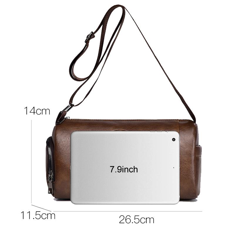 Waterproof Men Crossbody Backpack Large Capacity - Brown