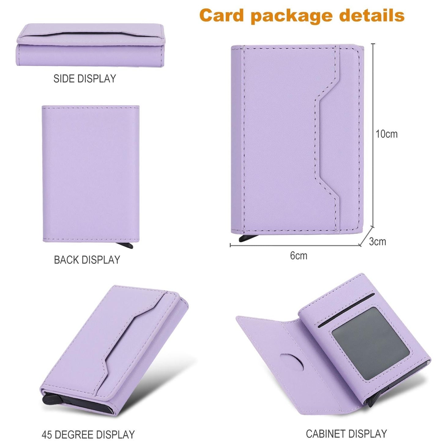 10x6x3cm Secure Brush Card Bag - Compact and Protective - Brown