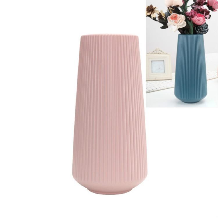 Versatile Plastic Flower Vase For Dry And Wet Arrangements - Pink