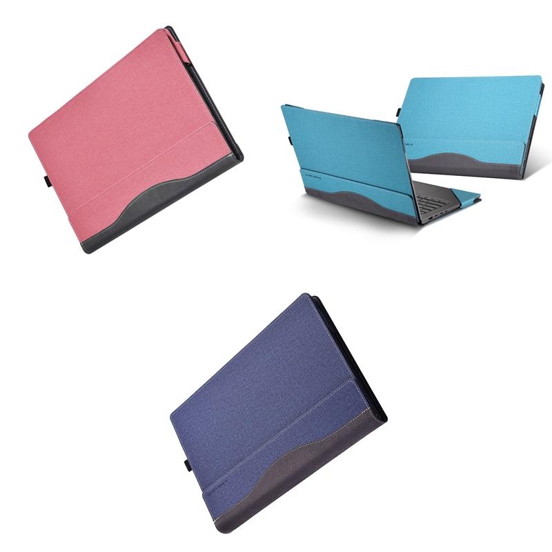 Xiaoxin Pro 14 2021 Anti-Fall Leather Laptop Case - Gray Cobalt Blue