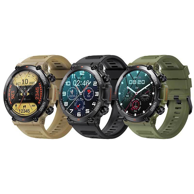 1.39 Inch Heart Rate / Blood Pressure / Blood Oxygen Monitoring Smart Calling Watch - Gray
