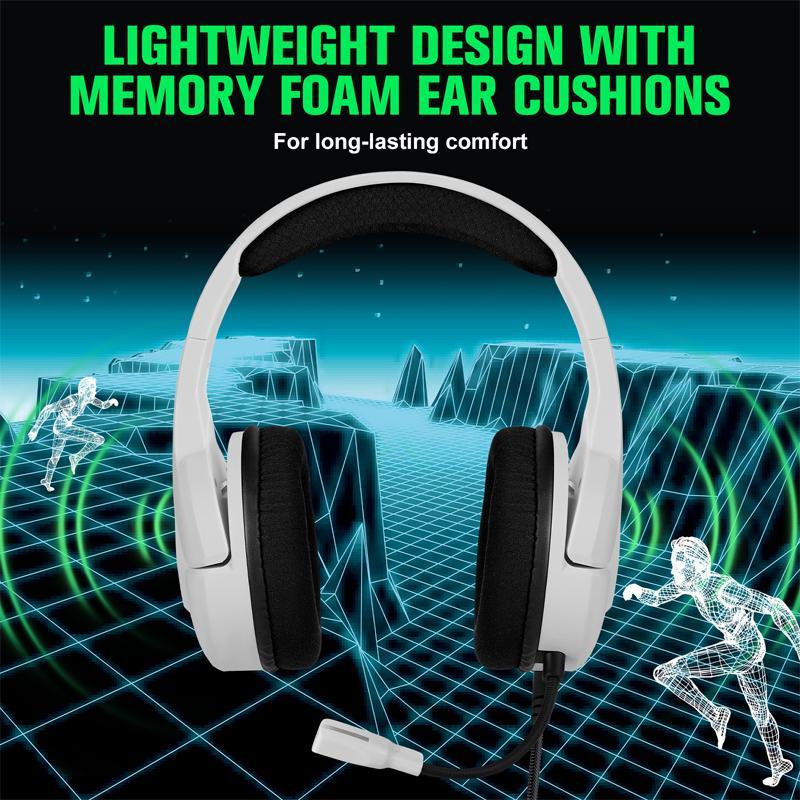 Omni-Directional Esports Headset 1.9M Length - White
