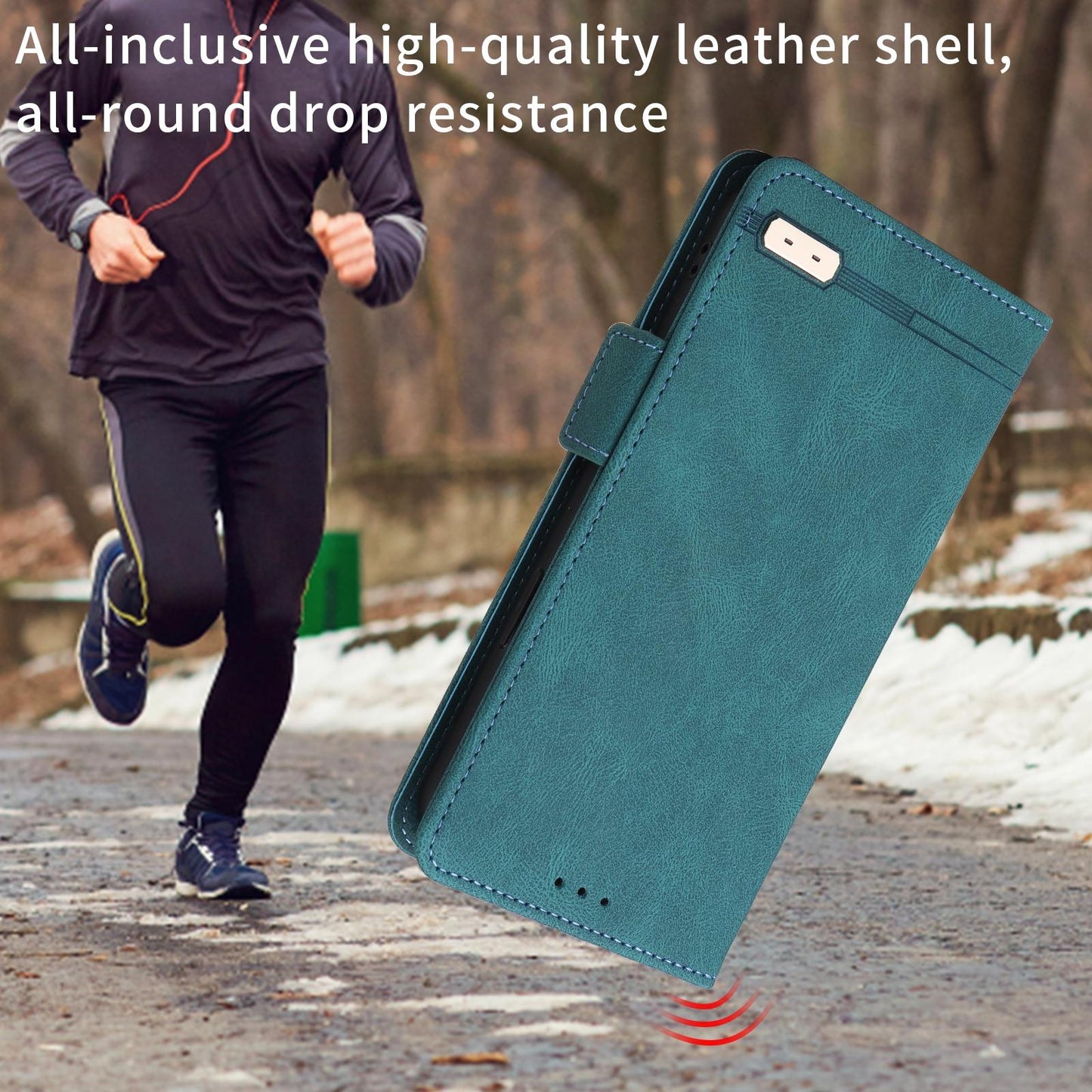 For Samsung Galaxy Z Fold4 5G Leather Flip Case With Magnetic Clasp - Red