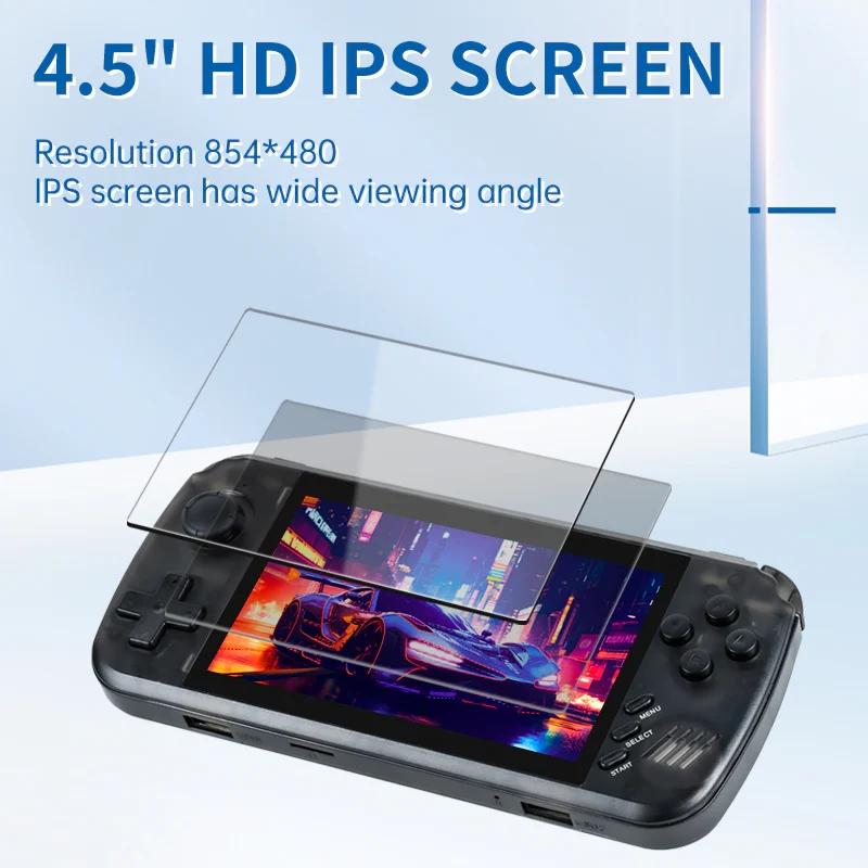 Retro Handheld Game Console - 4.5 Inch Screen - Quad-Core - 32G - Hd Tv Out - Purple Transparent - 32G