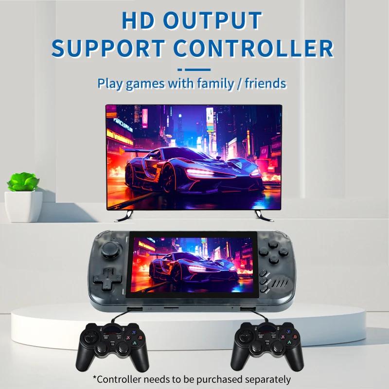 Retro Handheld Game Console - 4.5 Inch Screen - Quad-Core - 32G - Hd Tv Out - Purple Transparent - 32G