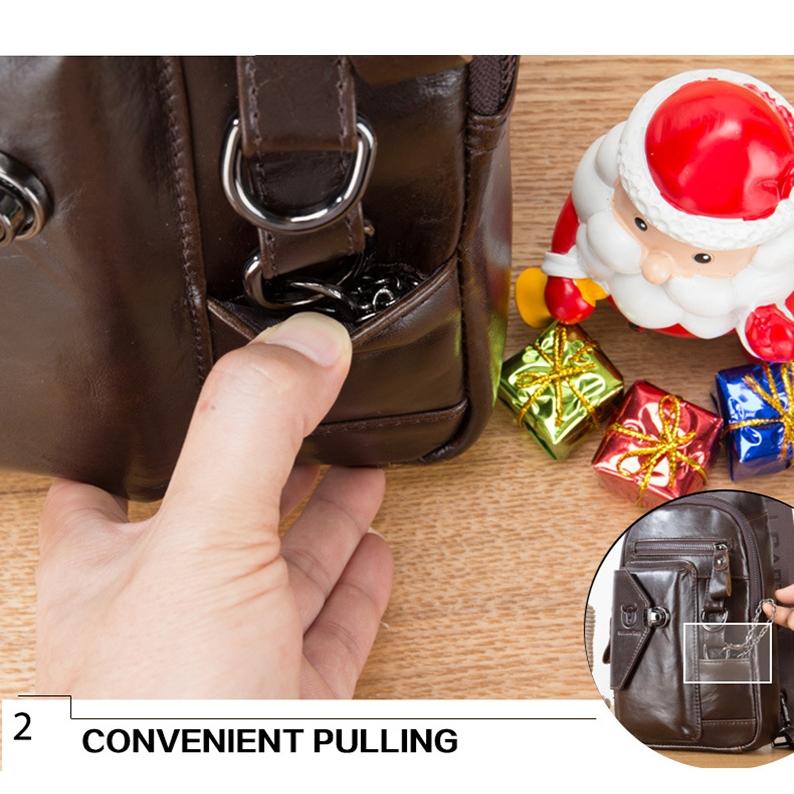 Large Capacity Waterproof Chest Bag With Phone Holder - Coffee