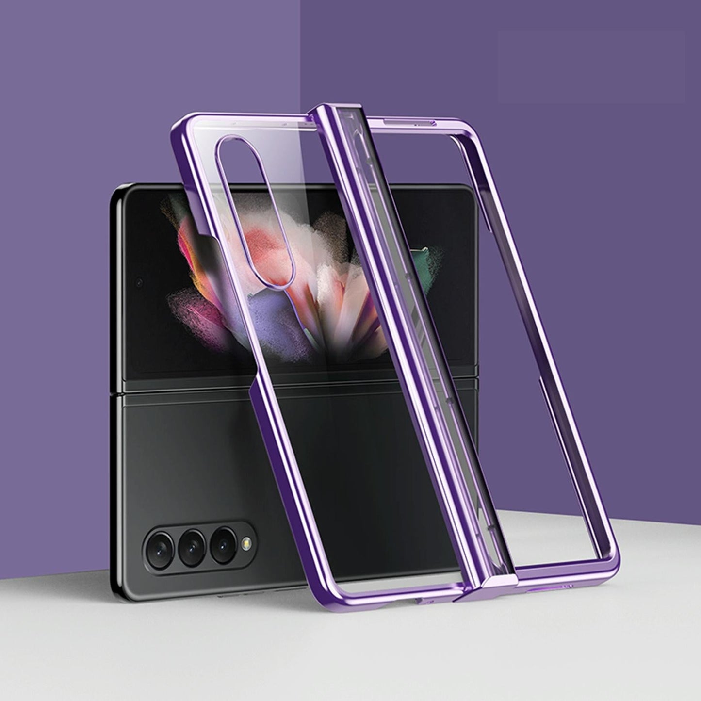 For Samsung Galaxy Z Fold4 5G Shockproof Pc Case - Full Coverage - Gold