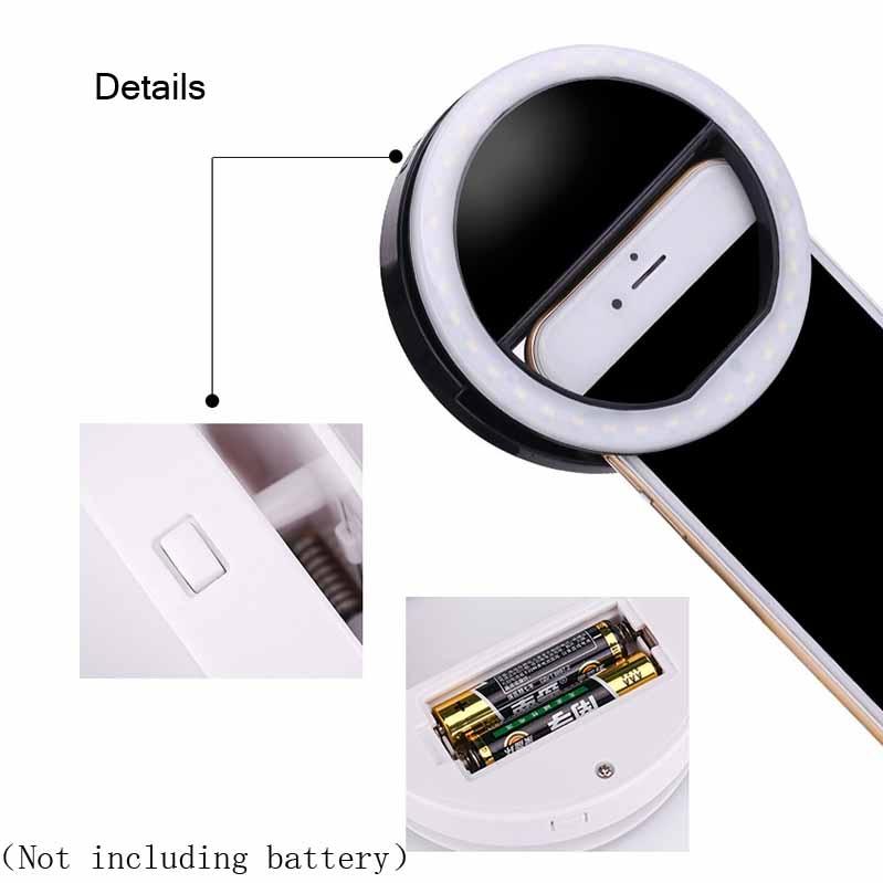 Ring-shaped Selfie Light for Live Photography - Led Flashlight - Black
