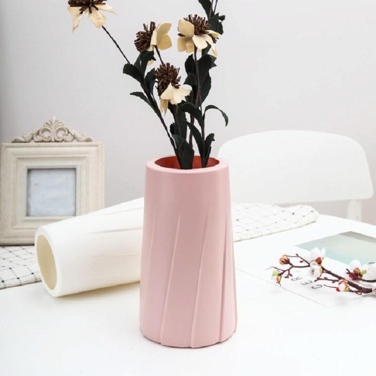 Creative Plastic Vase For Modern Decor - Simple Design - Pink