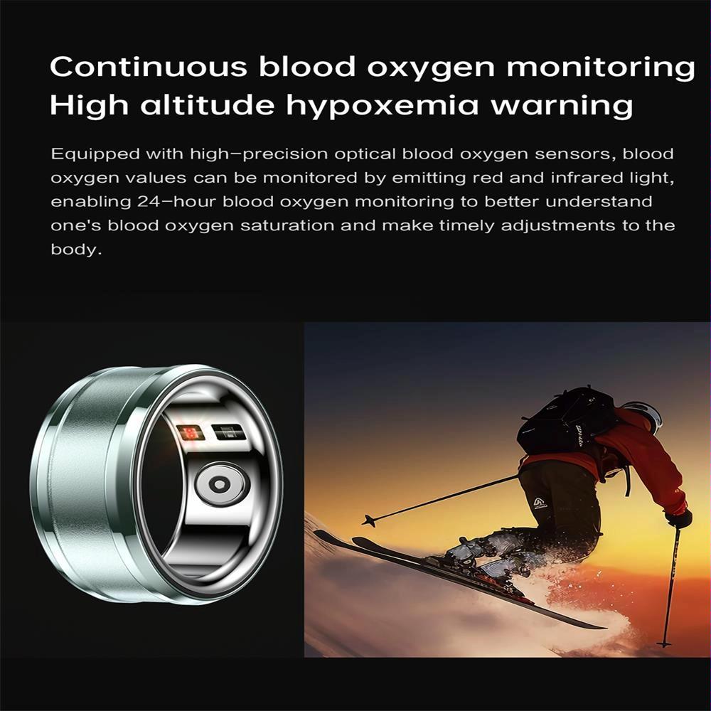 Smart Ring With Heart Rate Blood Oxygen And Sleep Monitoring - Size 20 - Purple