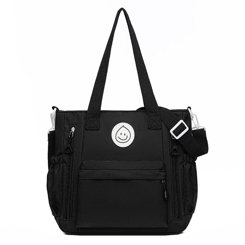 Versatile Contrast Shoulder Bag For Students - Red