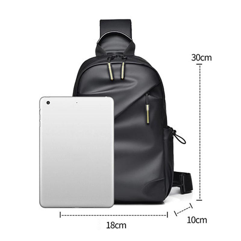 Large Capacity Waterproof Crossbody Chest Bag - Gray
