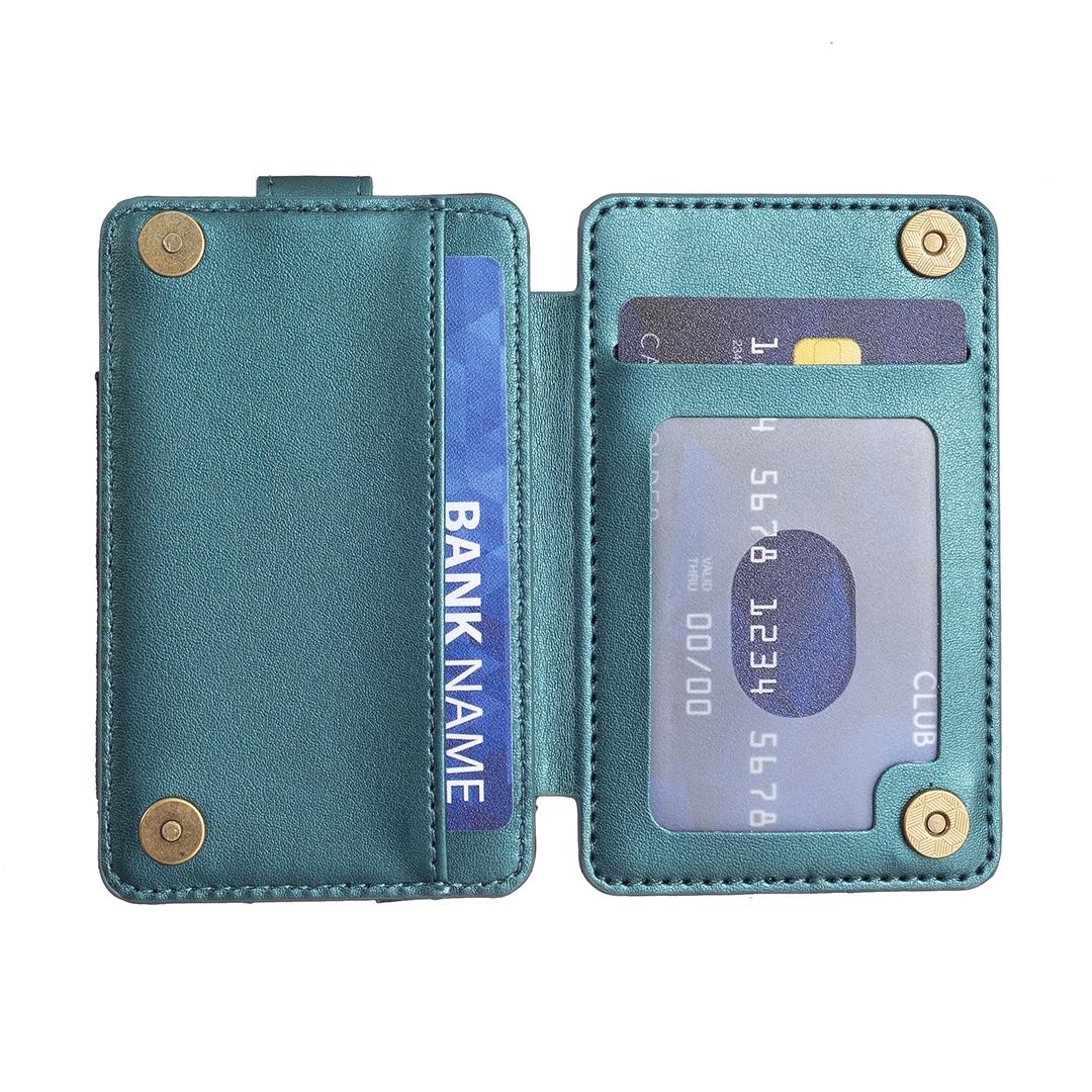 Metal Ring Card Bag Sticker For Mobile Phones - Pink