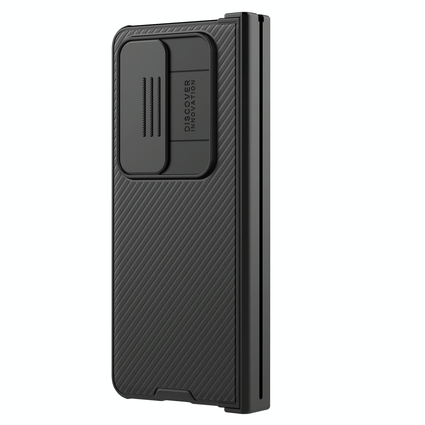 For Samsung Galaxy Z Fold4 5G Mirror Pro Camshield Case Set - Black