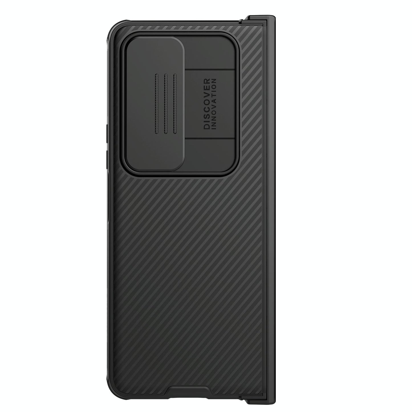 For Samsung Galaxy Z Fold4 5G Mirror Pro Camshield Case Set - Black