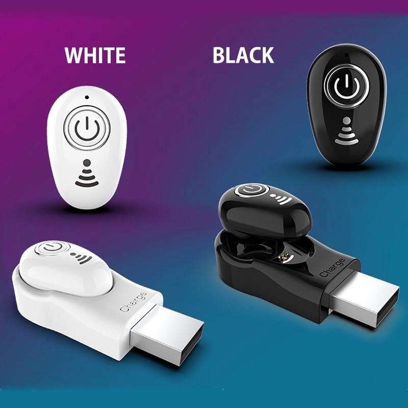 Mini Bluetooth Earphone with Mic - S650 Gen 2 - White