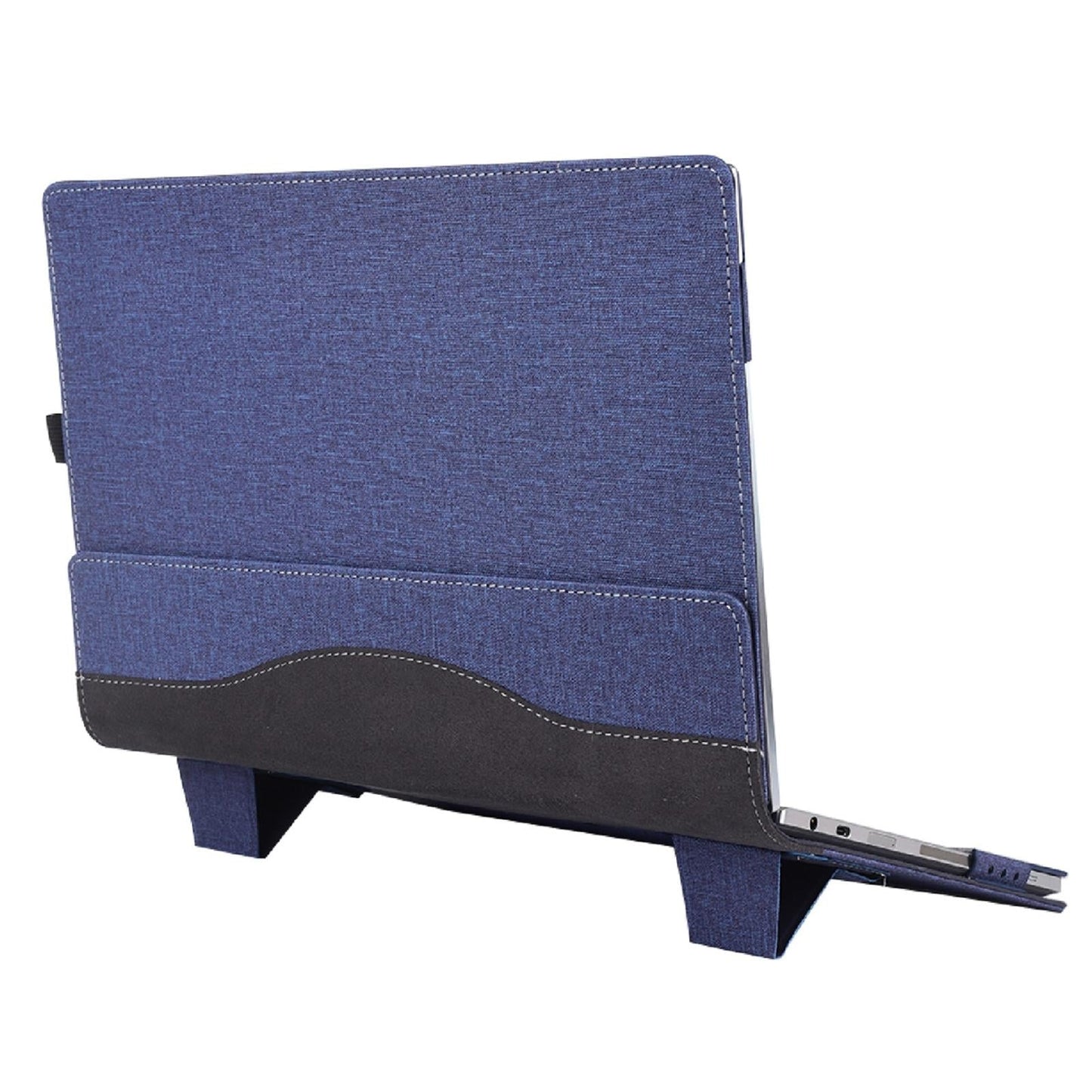 Protective Leather Laptop Case With Stand - 15.6 Inch - Dark Blue - For Samsung Galaxy Book Flex 2020