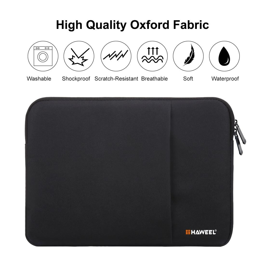 Zipper Sleeve Briefcase for Macbook Samsung Sony Dell Alienware Chuwi Asus Hp Laptops and Tablets - Black