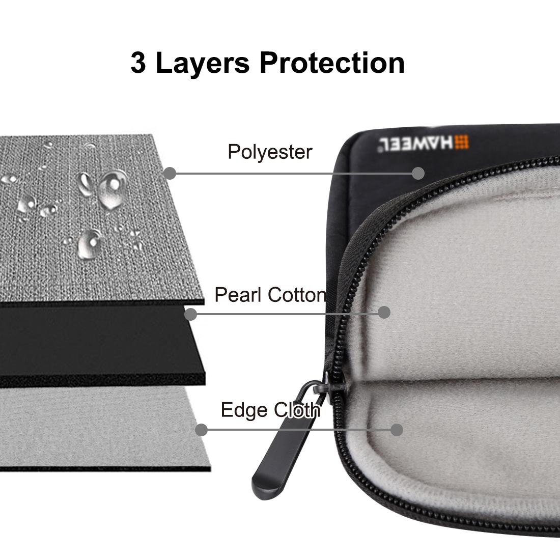 Zipper Sleeve Briefcase for Macbook Samsung Sony Dell Alienware Chuwi Asus Hp Laptops and Tablets - Black