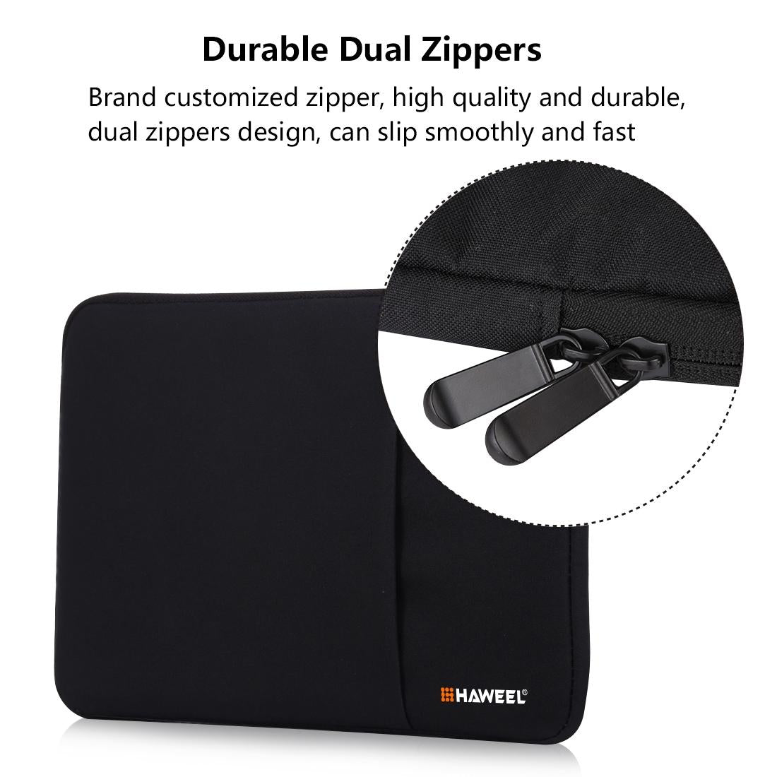 Zipper Sleeve Briefcase for Macbook Samsung Sony Dell Alienware Chuwi Asus Hp Laptops and Tablets - Black