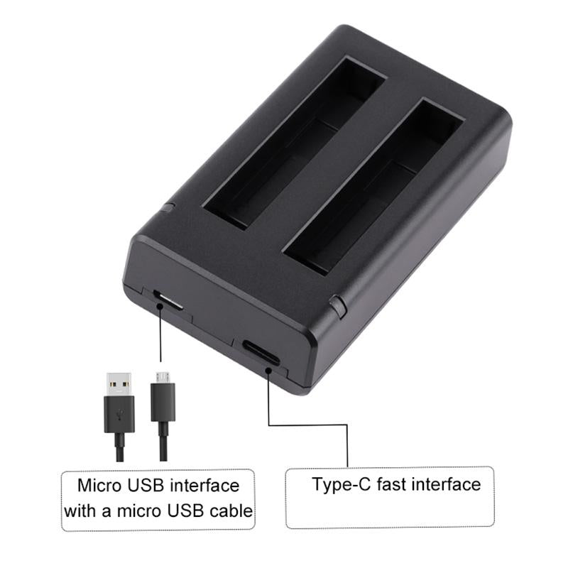 Insta360 X3 Dual Battery Charger With Indicator Light And Cable