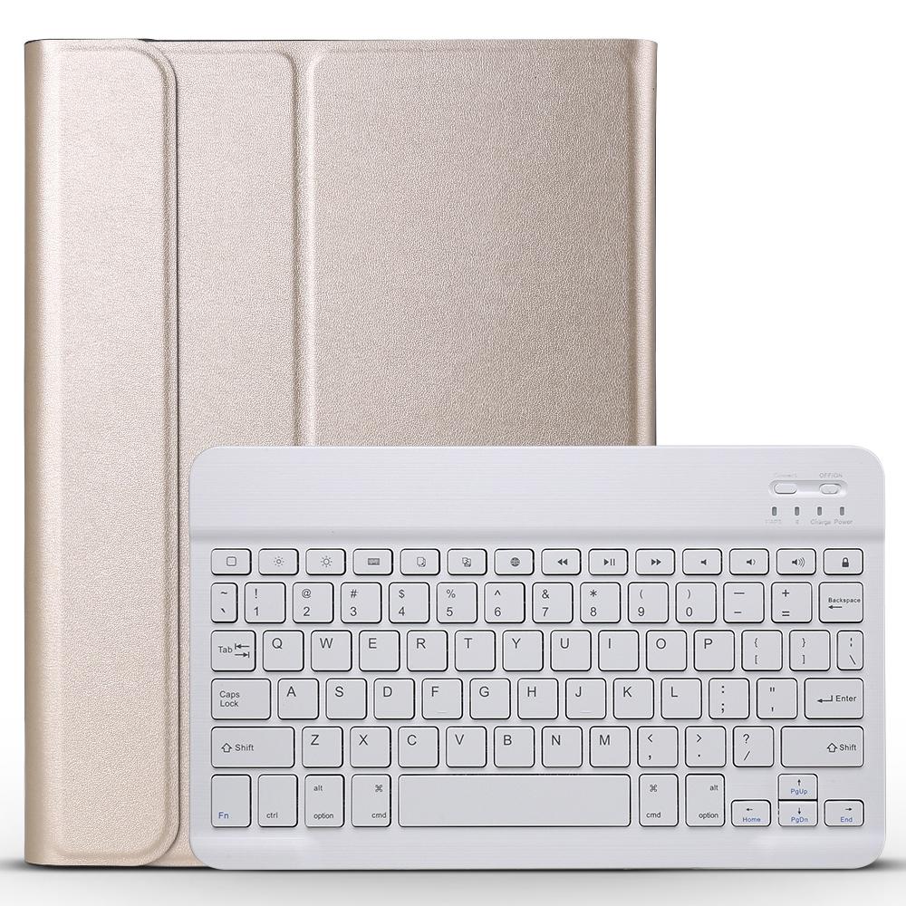 Bluetooth Keyboard & Leather Tablet Case For Ipad Pro 11 Detachable Brushed Texture Horizontal Flip Holder - Black