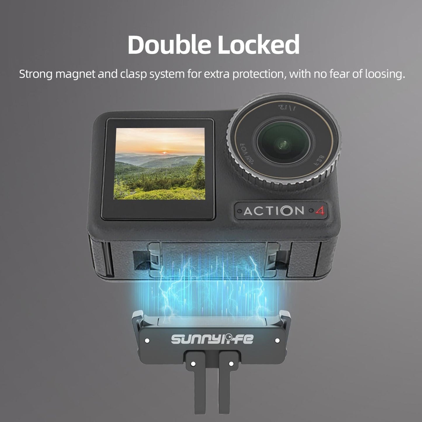Magnetic Adapter Mount for Dji Action Cameras - Compatible with Action 2 3 and 4