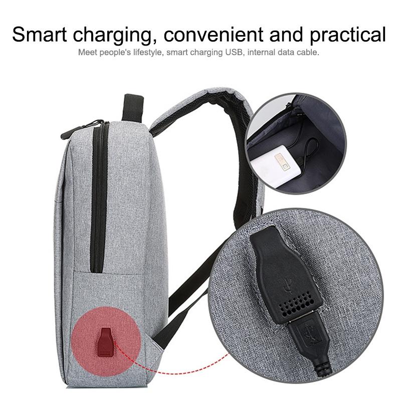 15.6 Laptop Backpack With Usb Charging - Waterproof Oxford Cloth Large Capacity - Black