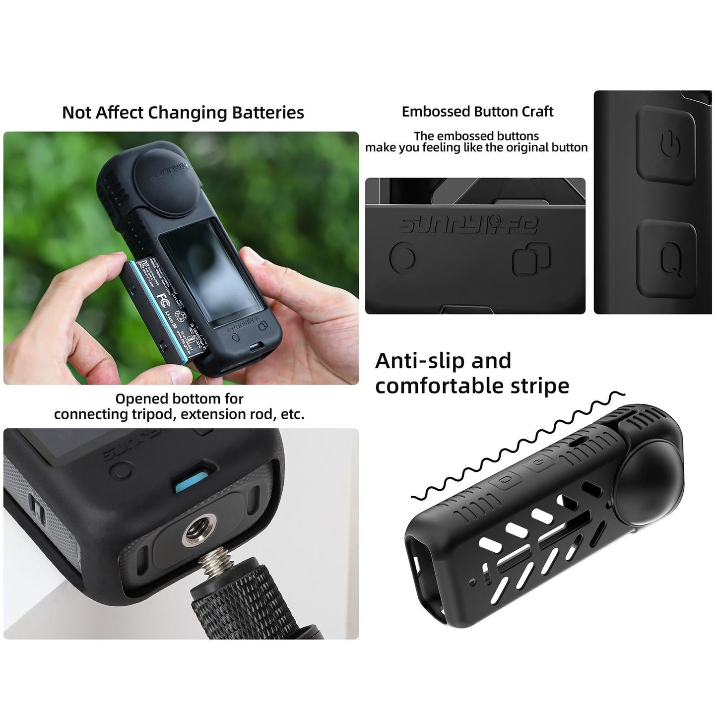 Silicone Shockproof Case And Lens Cover For Insta360 X4 By Sunnylife