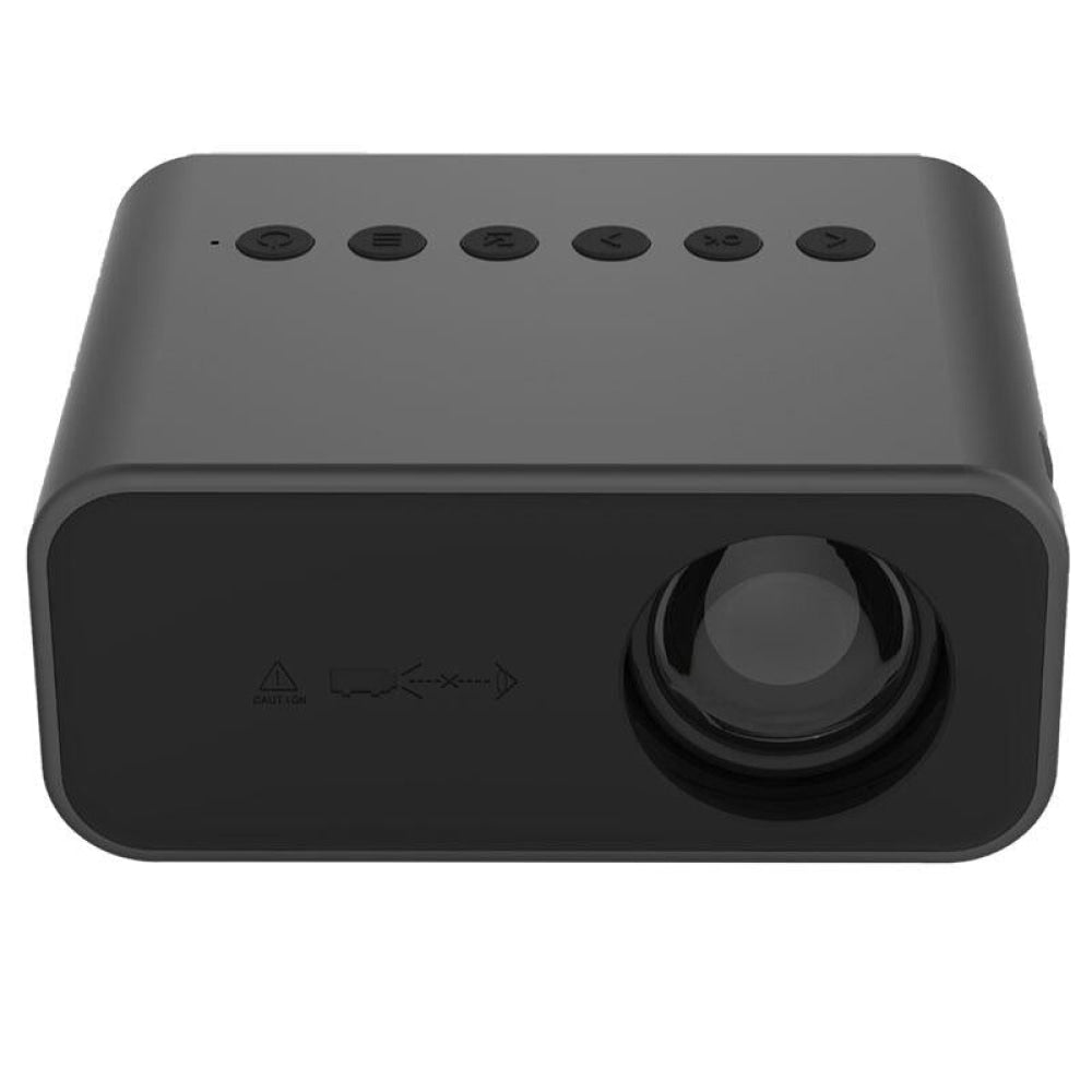 Portable Mini Home Theater Projector - 80 Lumens 1920X1080P Remote Control & Adaptor - Black